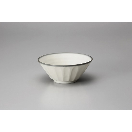 ホワイト グレーしのぎ型6.3ラーメン 名入れ・マーク入れ可能 箱入れ